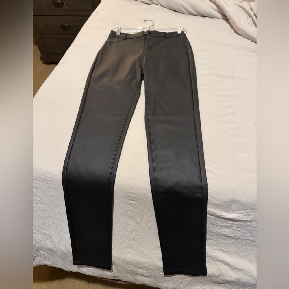 Chocolate Black Faux Leather Pants